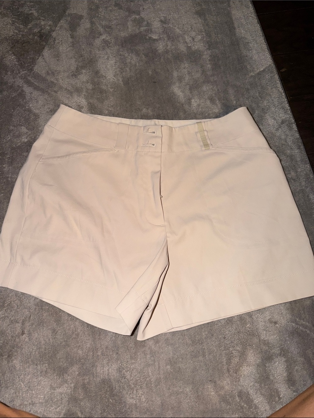 Women's Khaki Nike High-Waist Shorts